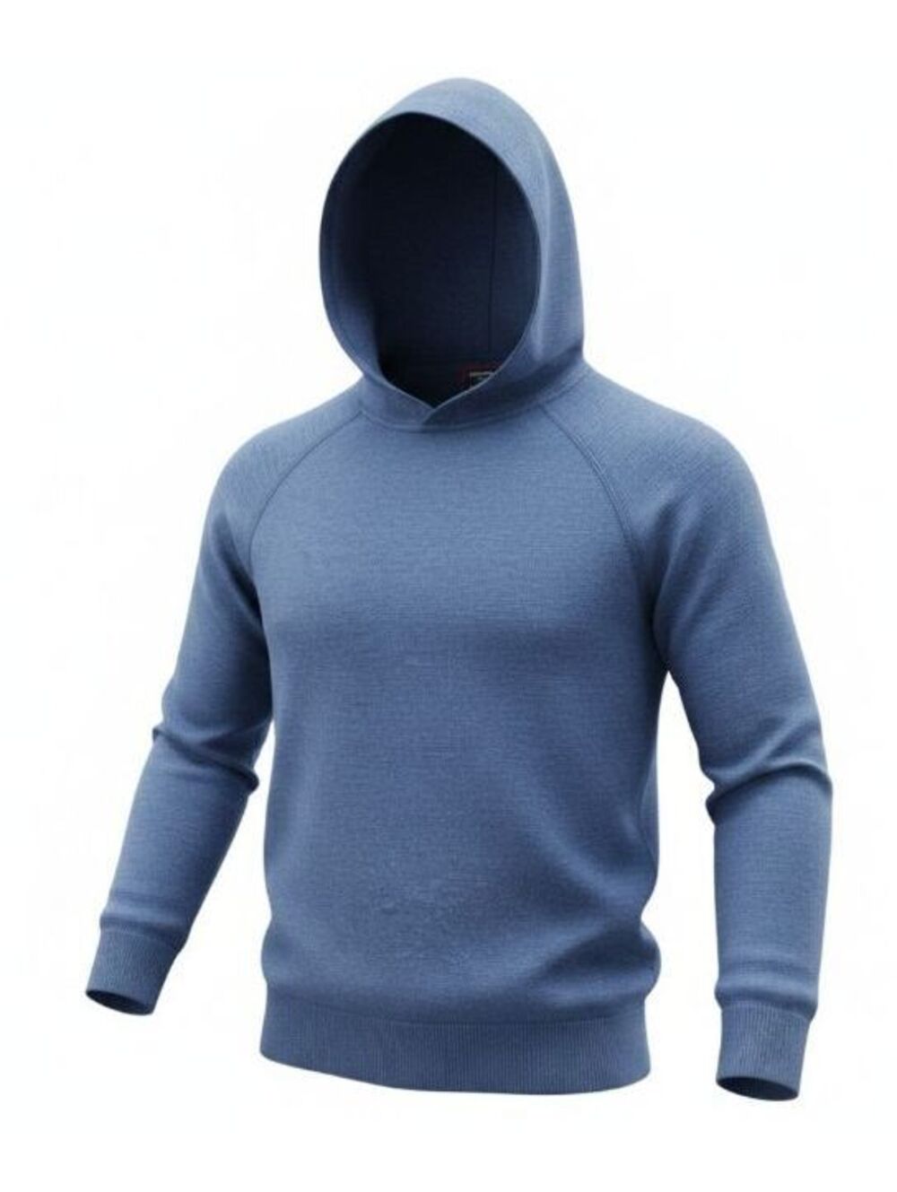 UNTUCKit Sweater Mens L Large Blue Merino Wool Knit Pullover Hoodie Soft Luxury